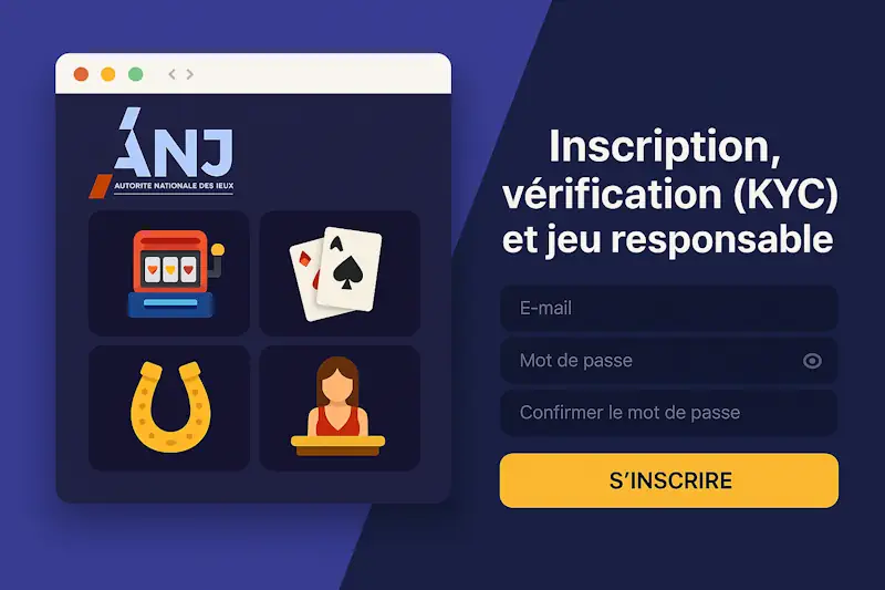 Inscription, vérification (KYC) et jeu responsable